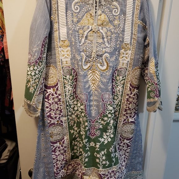 Sana Safinaz XS Long Shirt and Scarf - Picture 1 of 8
